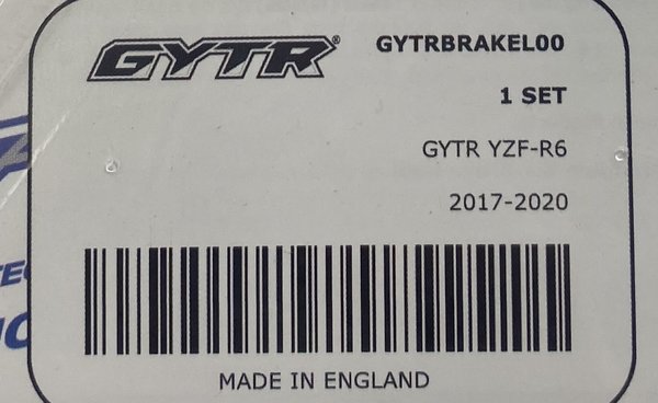 GYTR Yamaha YZF-R6 Brake line SET, Bremsleitungs-Kit RJ27 ohne ABS