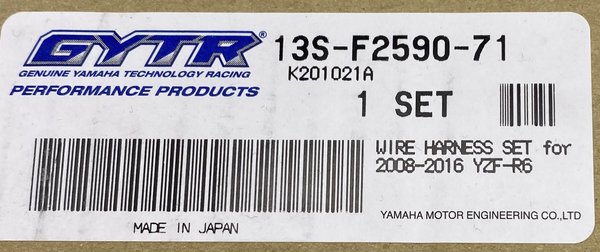 GYTR WIRE HARNESS SET, Kit Kabelbaum Yamaha YZF-R6 RJ15 2008 - 2016