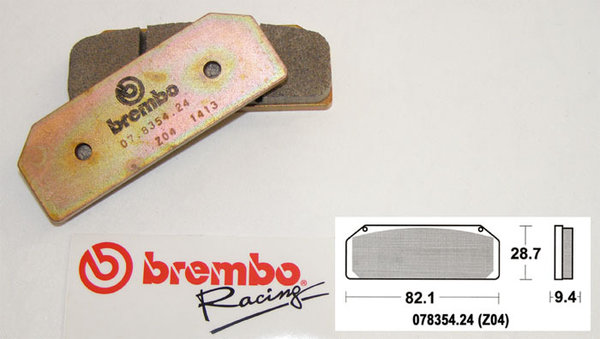 Brembo Racing-Bremsbeläge Z04, vorne, 07835424 pro Stück!