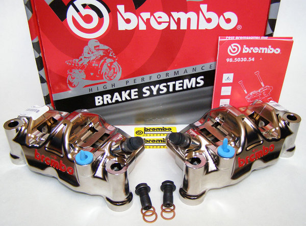 Brembo Radial Bremszangen 220B01130 GP4-RX CNC 130mm Kit R1 '07-'14 RN19 RN22 MT01 RP18